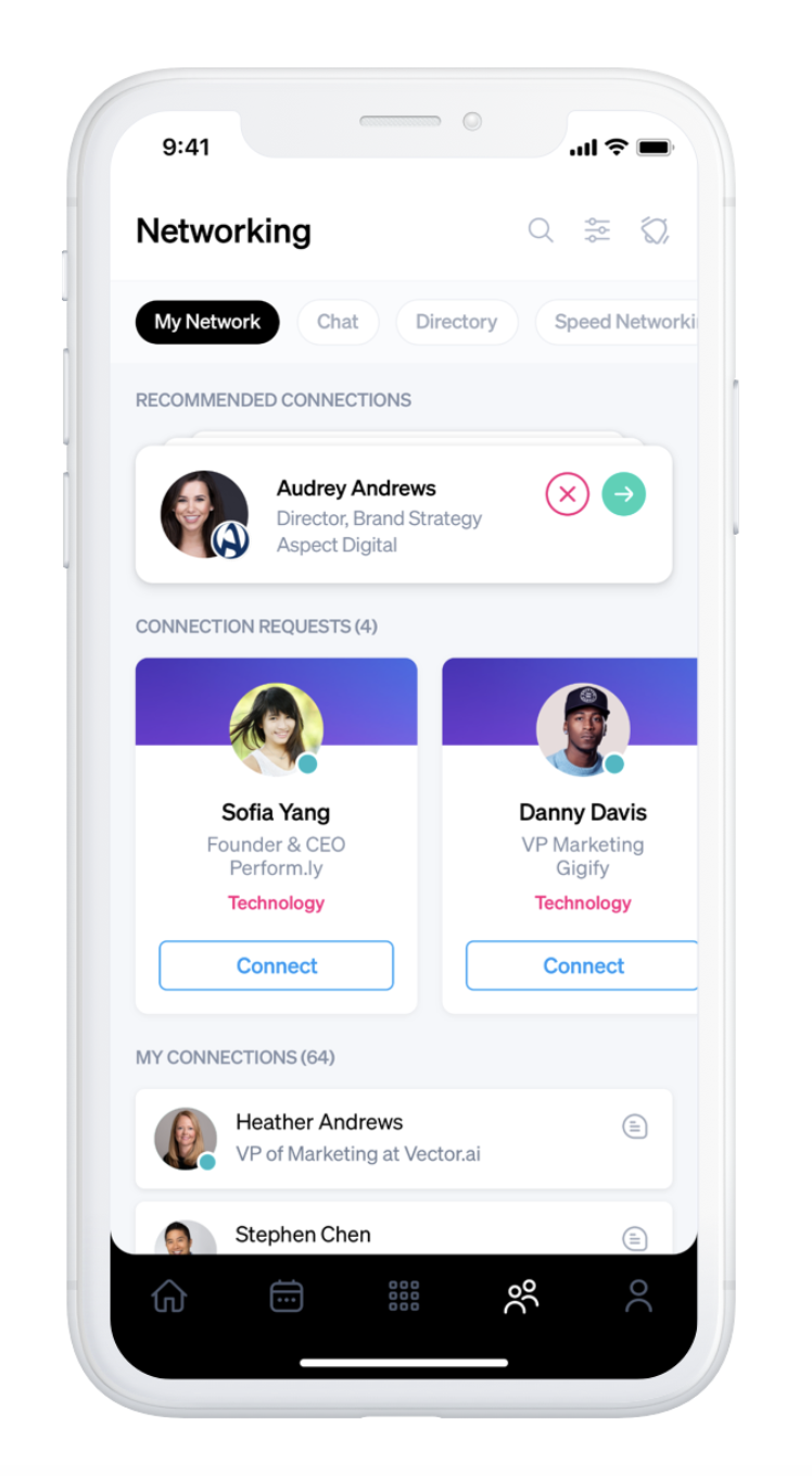 AI-powered Networking Center interface